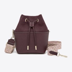 Draper James Mini Bucket Bag in Plum